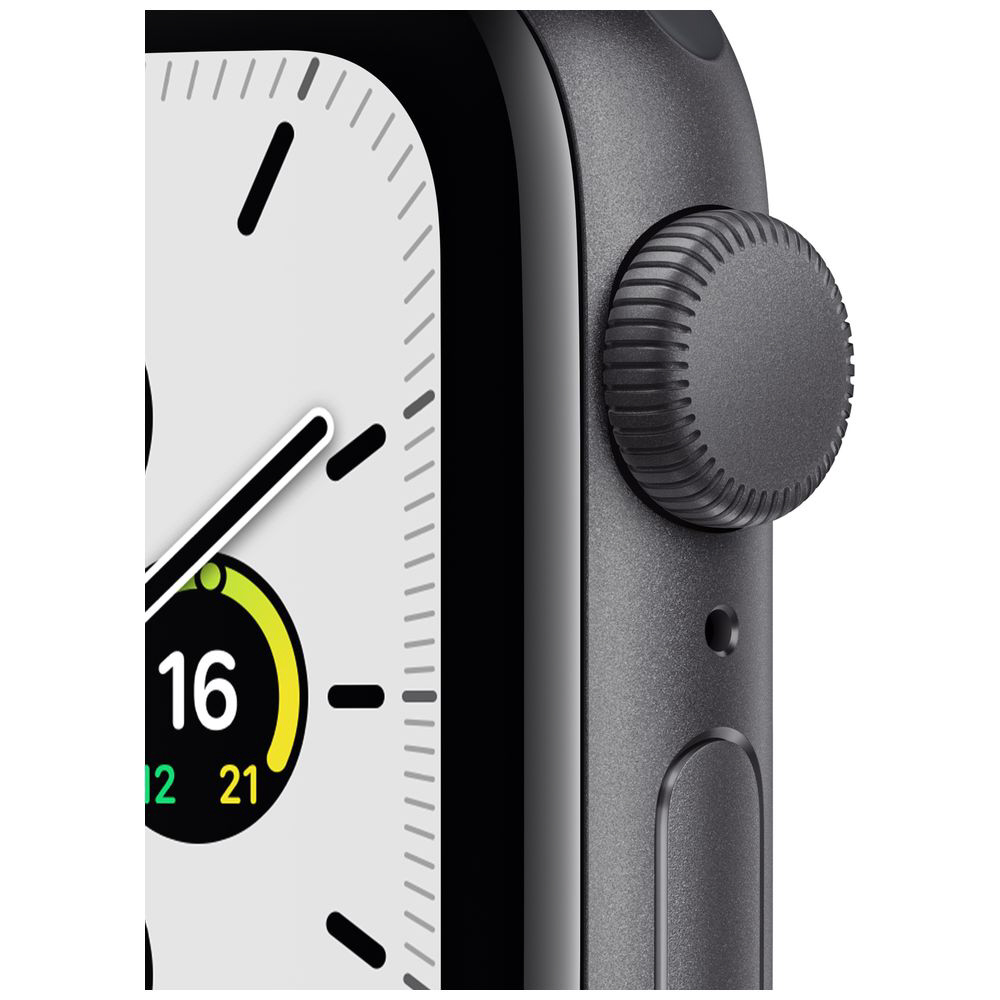 Apple Watch SE（GPSモデル）40mmスペースグレイアルミニウムケースとミッドナイトスポーツバンド スペースグレイアルミニウム  MKQ13J/A 【磁気充電-USB-Cケーブル同梱モデル】