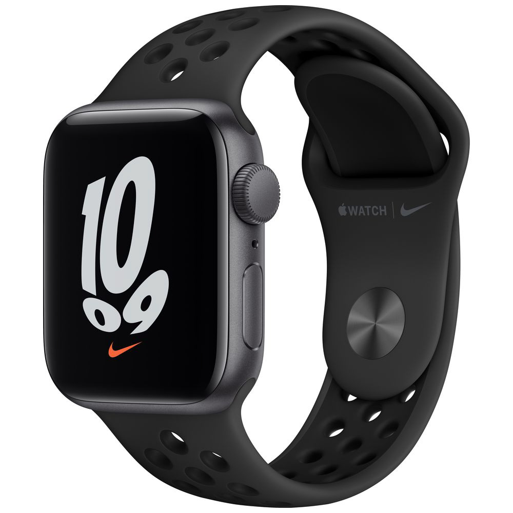 Apple Watch Nike SE（GPSモデル）第1世代  40mmスペースグレイアルミニウムケースとアンスラサイト/ブラックNikeスポーツバンド スペースグレイアルミニウム MKQ33J/A  【磁気充電-USB-Cケーブル同梱モデル】