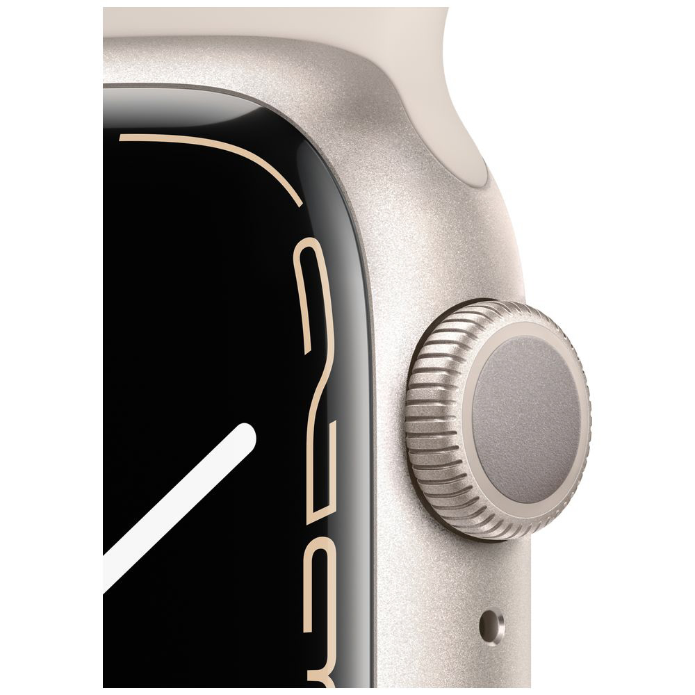 Apple Watch Series 7（GPSモデル）- 41mmスターライトアルミニウムケースとスターライトスポーツバンド - レギュラー  スターライトアルミニウム MKMY3J/A