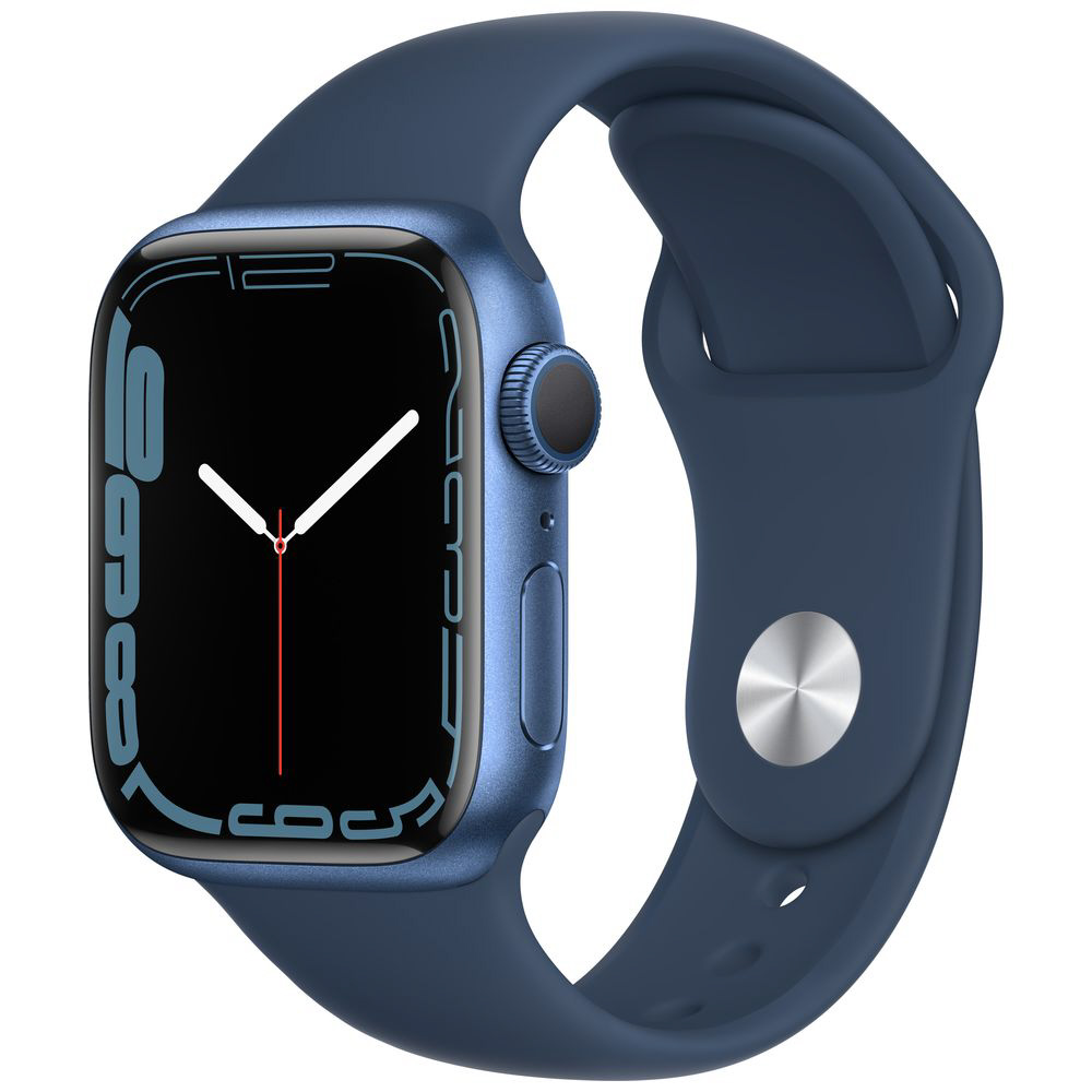 Apple Watch Series 7（GPSモデル）- 41mmブルーアルミニウムケースとアビスブルースポーツバンド レギュラー  ブルーアルミニウム MKN13J/A｜の通販はソフマップ[sofmap]