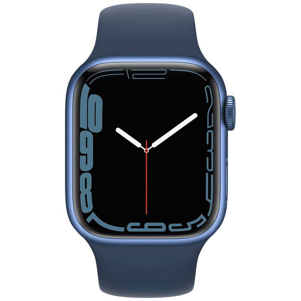 Apple Watch Series 7（GPSモデル）- 41mmブルーアルミニウムケースとアビスブルースポーツバンド - レギュラー  ブルーアルミニウム MKN13J/A