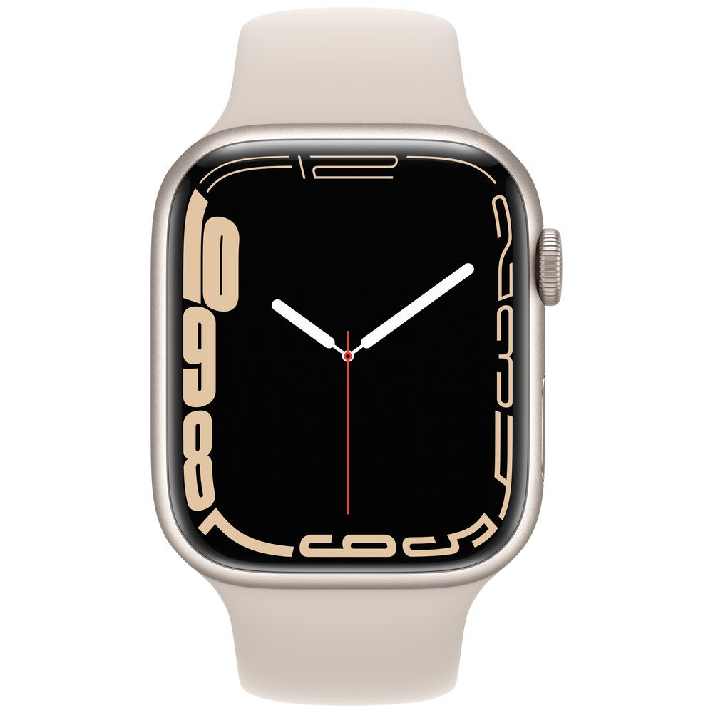 Apple Watch Series 7（GPSモデル）- 45mmスターライトアルミニウムケースとスターライトスポーツバンド - レギュラー