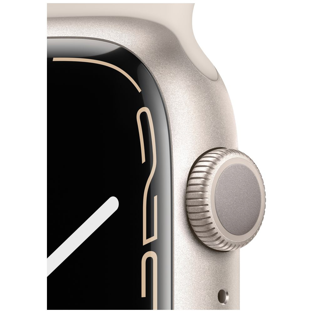 Apple Watch Series 7（GPSモデル）- 45mmスターライトアルミニウムケースとスターライトスポーツバンド - レギュラー  スターライトアルミニウム MKN63J/A