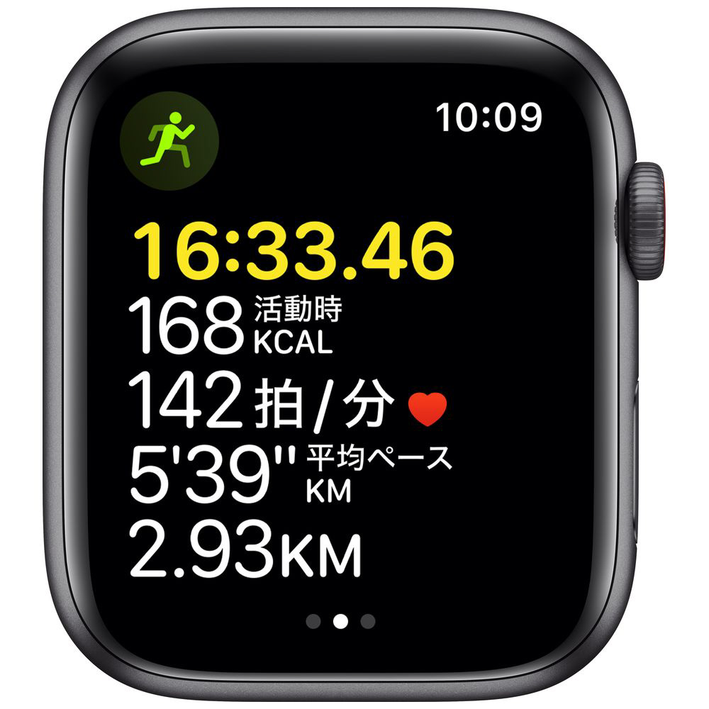 Apple Watch SE（GPS+Cellularモデル）第1世代 44mmスペースグレイアルミニウムケースとミッドナイトスポーツバンド -  レギュラー スペースグレイアルミニウム MKT33J/A 【磁気充電-USB-Cケーブル同梱モデル】