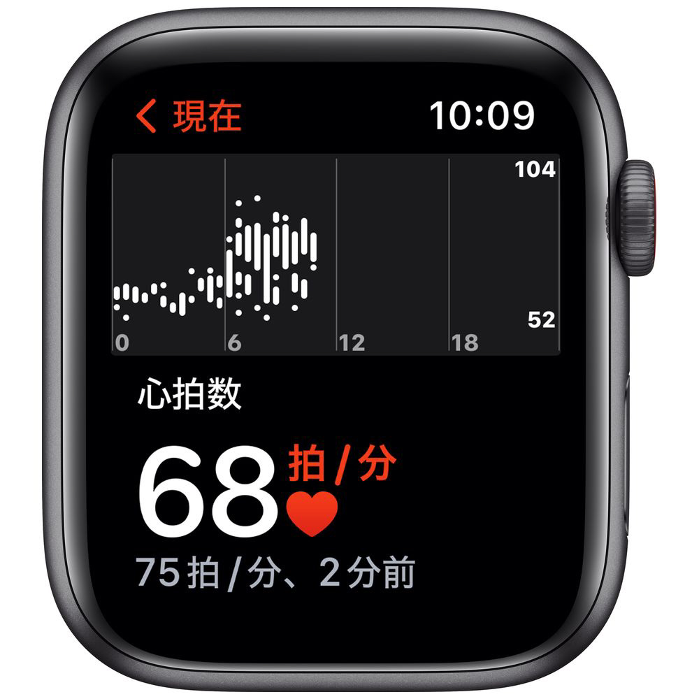 Apple Watch SE（GPS+Cellularモデル）44mmスペースグレイアルミニウムケースとミッドナイトスポーツバンド - レギュラー  MKT33J/A 【磁気充電-USB-Cケーブル同梱モデル】