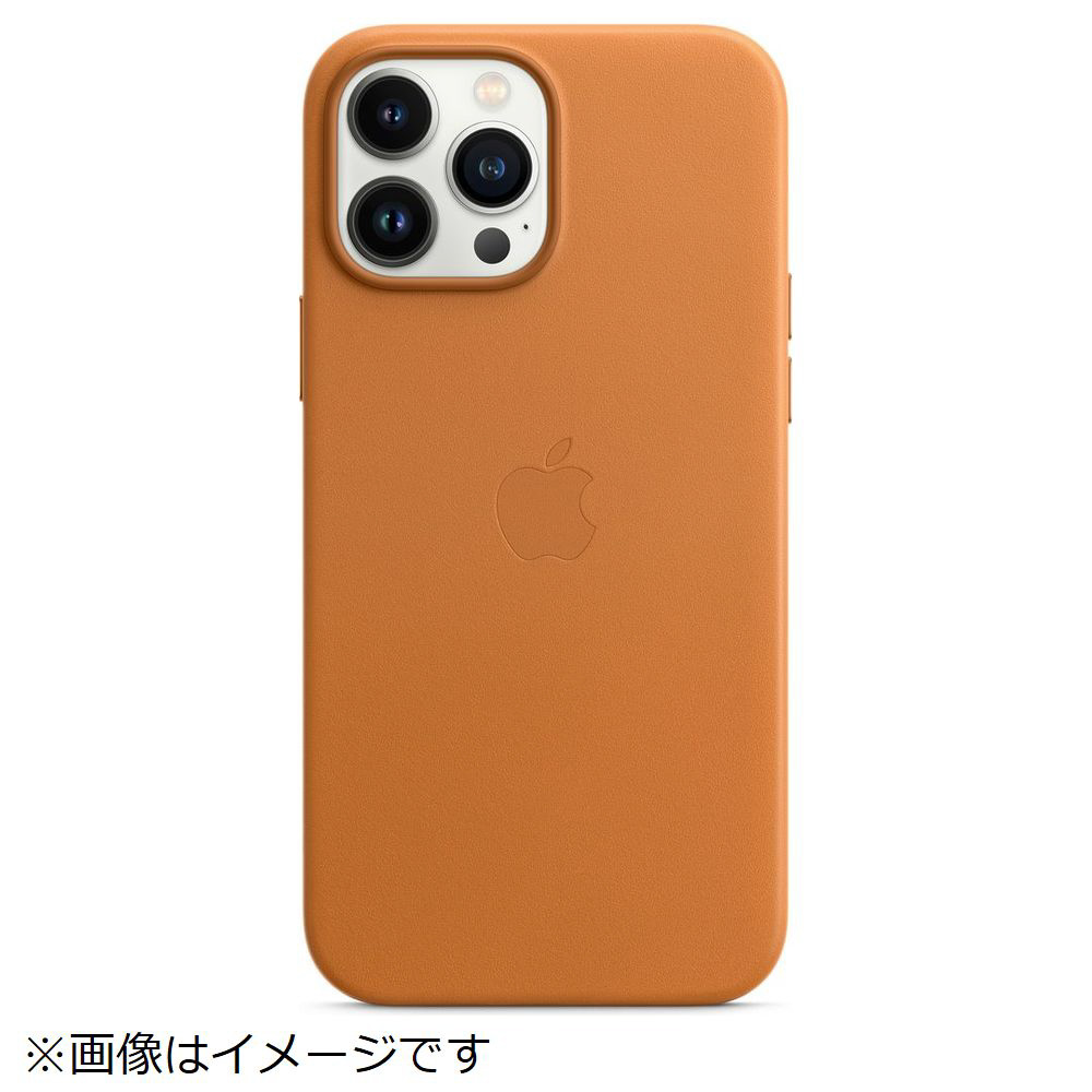 純正】MagSafe対応 iPhone 13 Pro Max レザーケース ゴールデン