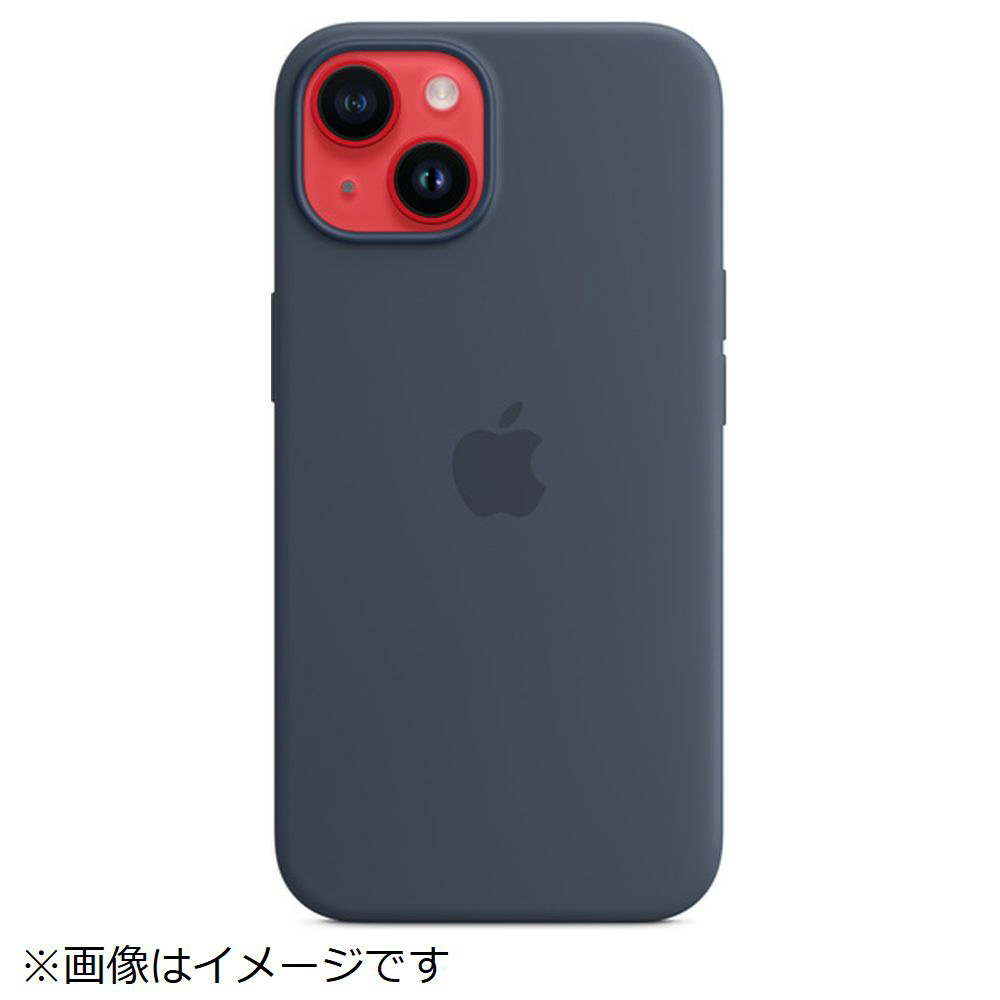 純正】MagSafe対応iPhone 14シリコーンケース ストームブルー MPRV3FE 