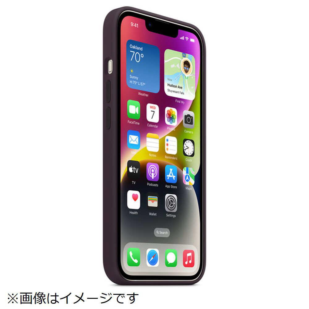 純正】MagSafe対応iPhone 14シリコーンケース エルダーベリー MPT03FE 