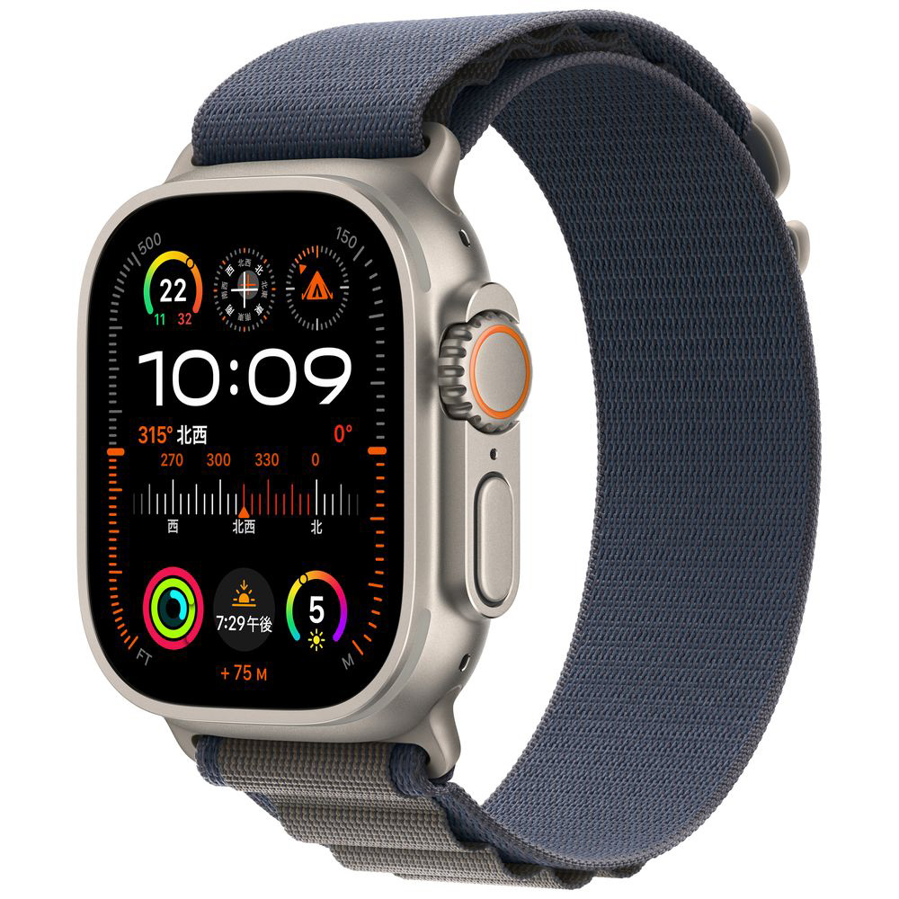 Apple Watch Ultra 2（GPS Cellularモデル）- 49mmチタニウムケースとブルーアルパインループ S ブルーアルパインループ  S MREK3J/A｜の通販はソフマップ[sofmap]