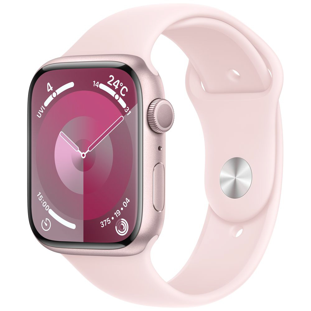 Apple Watch Series 9（GPSモデル）- 45mmピンクアルミニウムケースとライトピンクスポーツバンド S/M  ピンクアルミニウム MR9G3J/A｜の通販はソフマップ[sofmap]