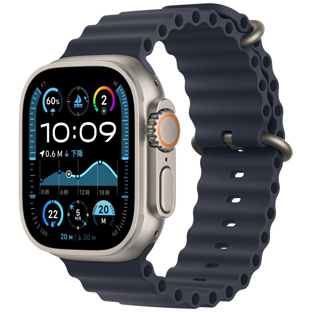 Apple Watch Ultra 2（GPS + Cellularモデル）- 49mmナチュラルチタニウムケースとネイビーオーシャンバンド  MX4D3J/A｜の通販はソフマップ[sofmap]