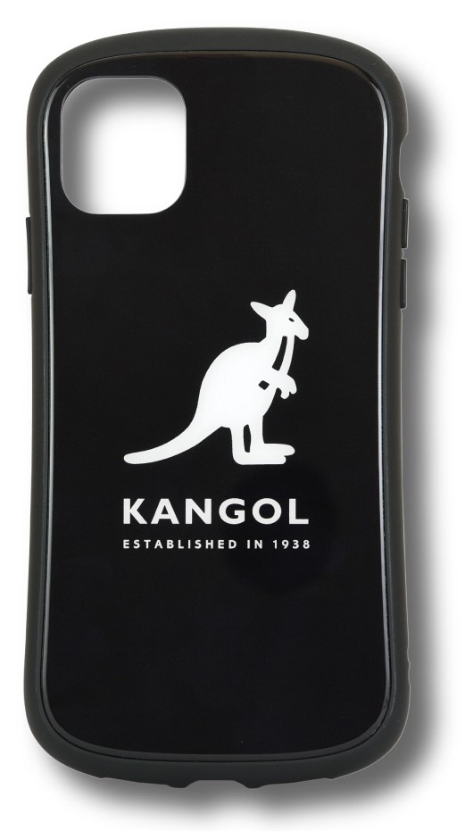 KANGOL iPhone11/XR対応ハイブリッドガラスケース ブラック｜の通販は