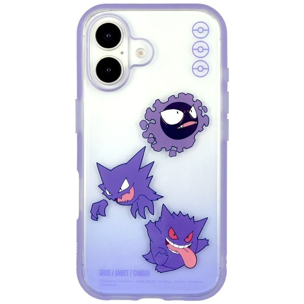 iPhone 16（6.1インチ） IIIIfit Clear ケース ポケモン ゴース