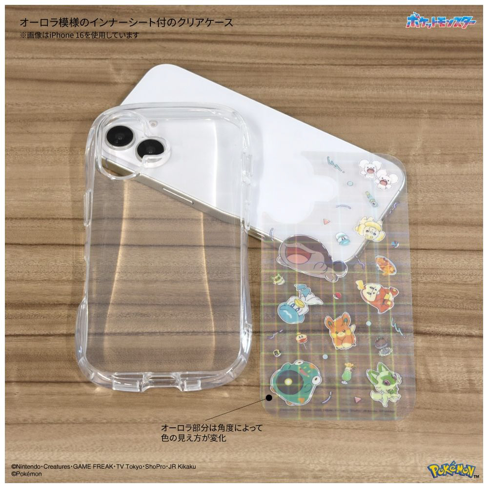 iPhone 16 Pro（6.3インチ） クリスタルクリアケース ポケモン