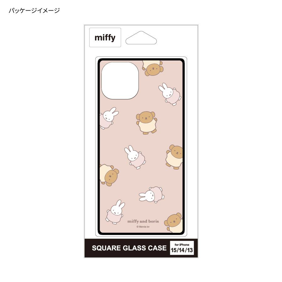 iPhone 15/14/13 SQ ガラスケース ミッフィー ミッフィー