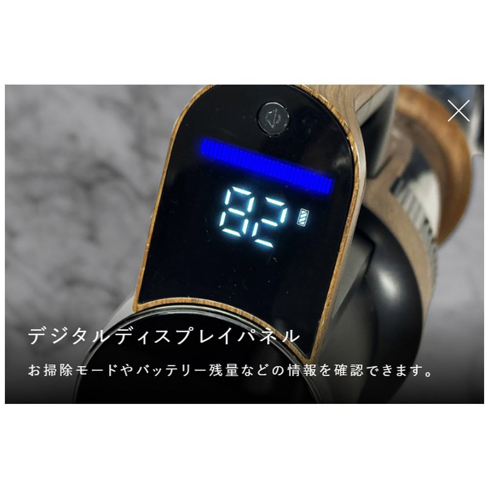 2in1 VACUUM CLEANER LOOZER BLACK/WOOD DH600 ［サイクロン式