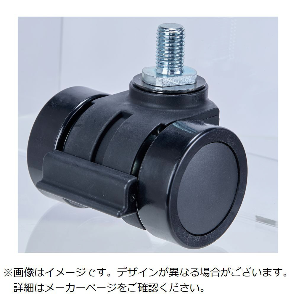 ＴＲＵＳＣＯねじ込み式重荷重用低床型双輪キャスターダブルベアリングストッパー付きナイロン車６６ｍｍ THCNS66-BM20XP2.54600