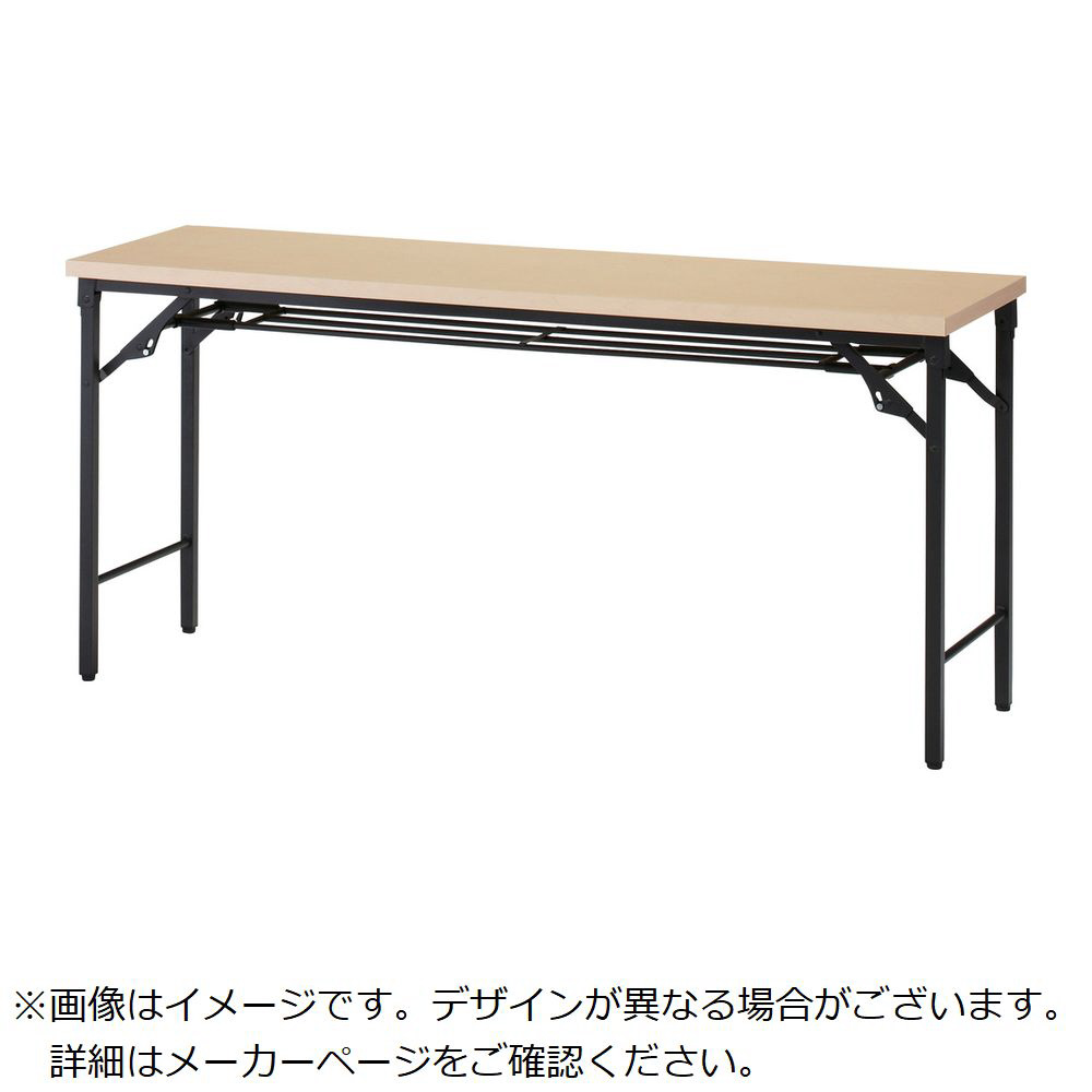 ＴＲＵＳＣＯ 折りたたみ会議テーブル １５００Ｘ４５０ＸＨ７００ 棚