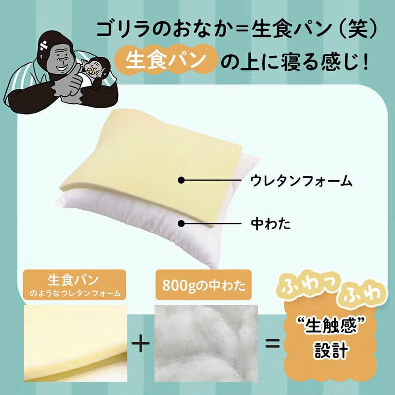 新品 ゴリラのひとねむり おひるねまくら ベージュ まくら】 ゴリラのひとねむり ベージュ GRPL5070BE｜の通販は