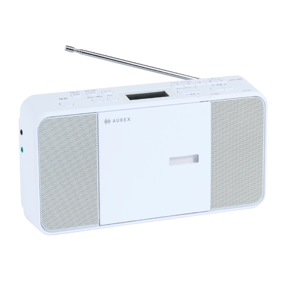 CDラジオ AUREX ホワイト AX-C250(W) ［ワイドFM対応］｜の通販は