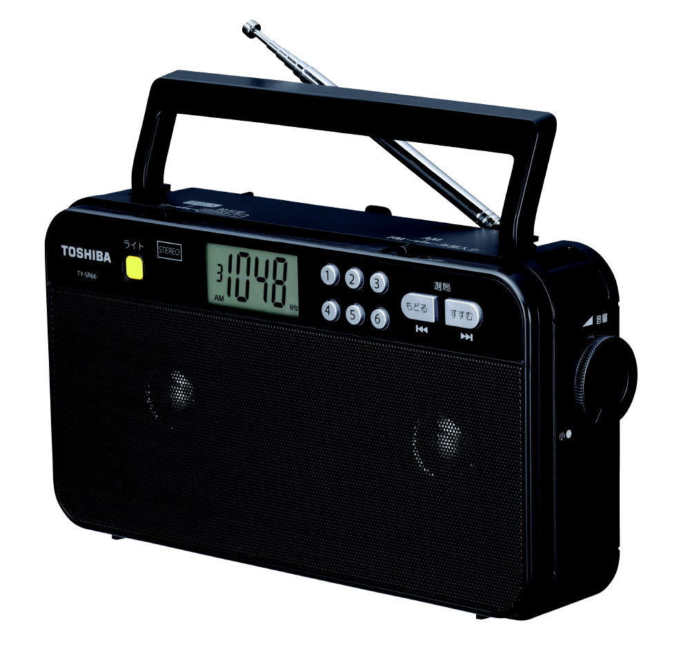 東芝AM FMステレオラジオ　TY-SR66(K)  LEDスポットライト