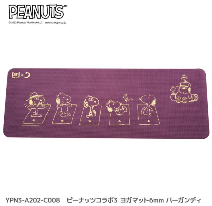 ピーナッツコラボ3 ヨガマット6mm ヨガワークス