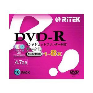 D-R8X10PXN データ用DVD-R [10枚 /4.7GB /インクジェットプリンター