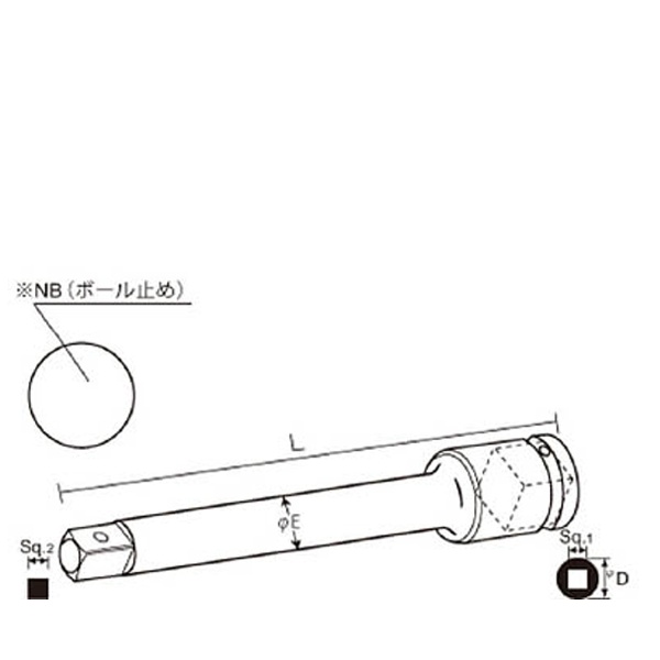 エクステンションバー 差込角12．7x100L 410E