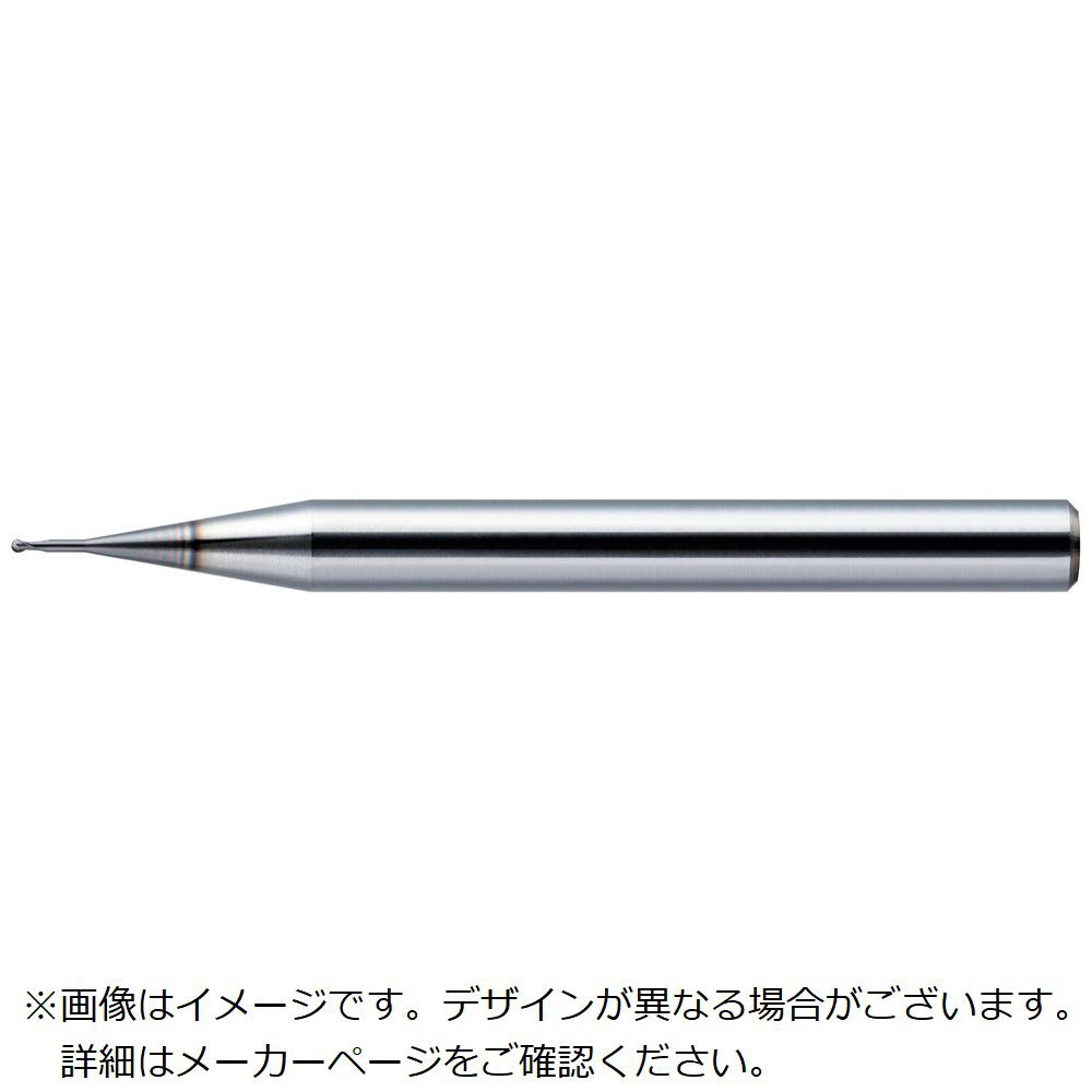 ユニオンツール　DLCCOAT2枚刃銅電極加工用ロングネックボールR0．075×有効長1×刃長0．12×首径0．14×全長45  DLCLB20015-010