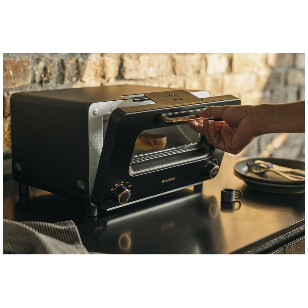 中古品〕 オーブントースター BALMUDA The Toaster Pro ブラック K05A ...