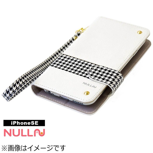 iPhone SE用 NULL CHIDORI STRIPE CASE ホワイト BLNL-002-WH スタンド 
