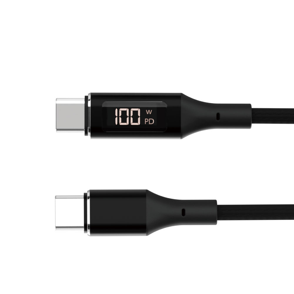 USB-C ⇔ USB-Cケーブル [充電 /転送 /1m /USB Power Delivery /100W /USB2.0] 電力表示 ブラック  MS-PDC10-D｜の通販はソフマップ[sofmap]