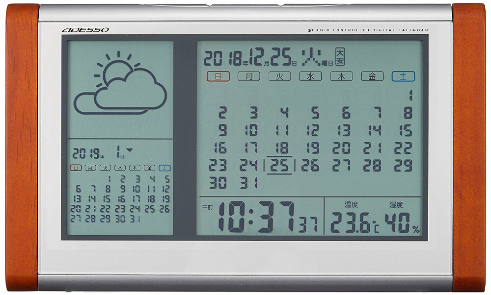 カレンダー天気予報表示付き電波時計　TB-834 TB834