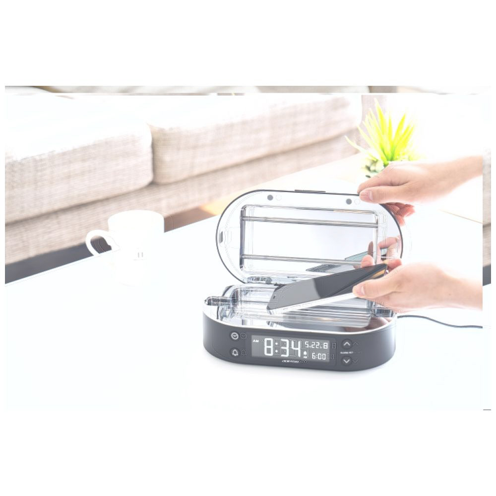 多機能 UV除菌機(充電、時計機能あり) adesso Phosh 口コミ】アデッソuv除