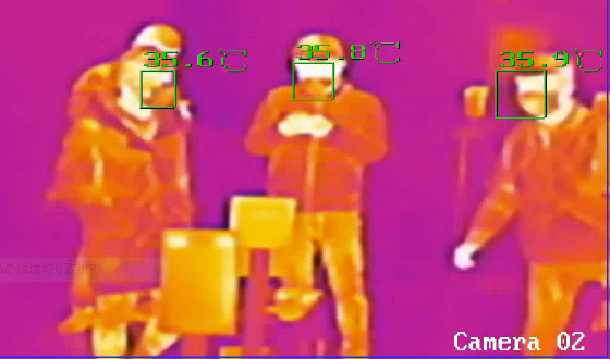 【サーモ・サーマルカメラ】温度測定　顔認証端末(複数人同時測定可能)