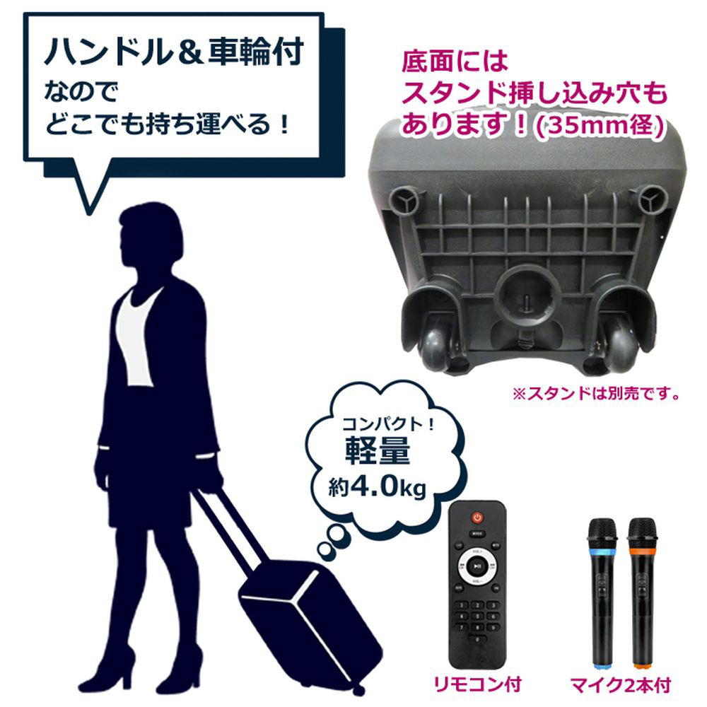 展示品 CICONIA トロリースピーカー CTX08BS マイク2本 リモコン