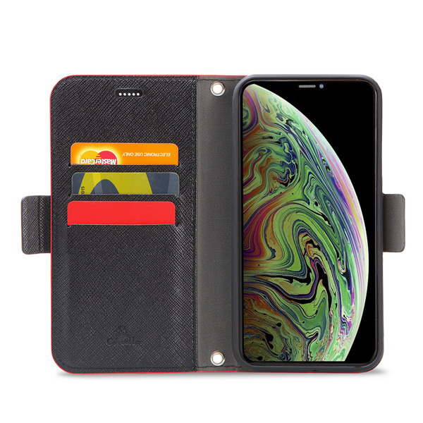 ラルフローレン　携帯ケース美品 　　　ブラック　レッド Corallo コラーロ NU 手帳型ケース for iPhone11 (Red+Black