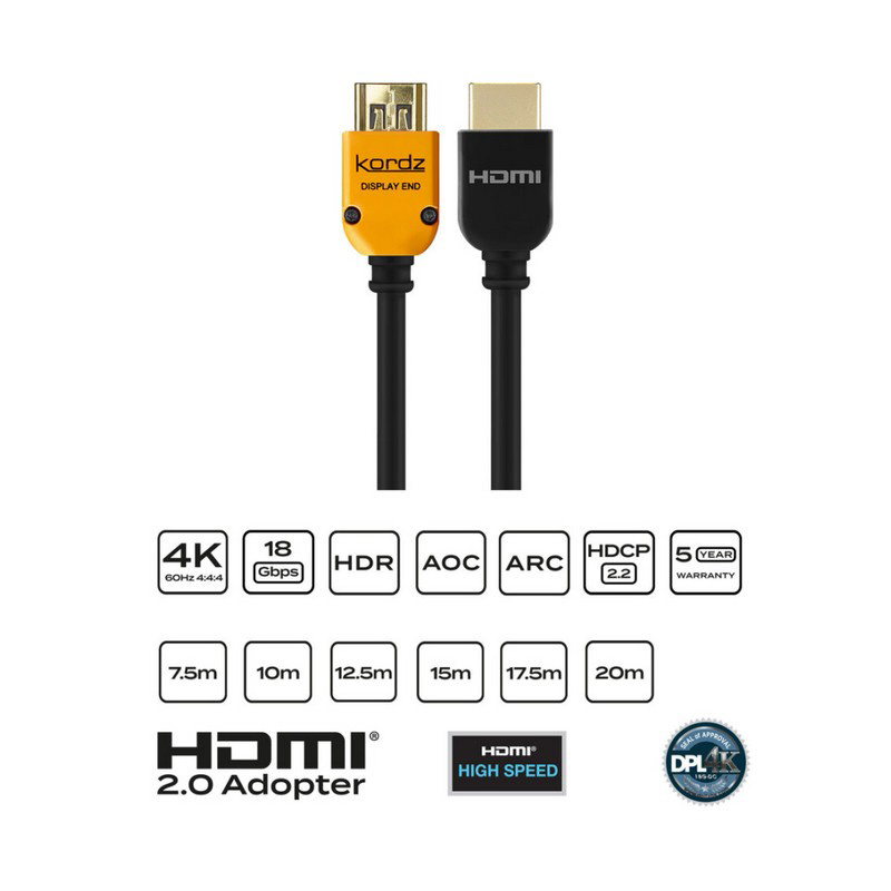 KORDZ HDMIケーブル [1m HDMI⇔HDMI スタンダードタイプ 8K対応] BRAVO