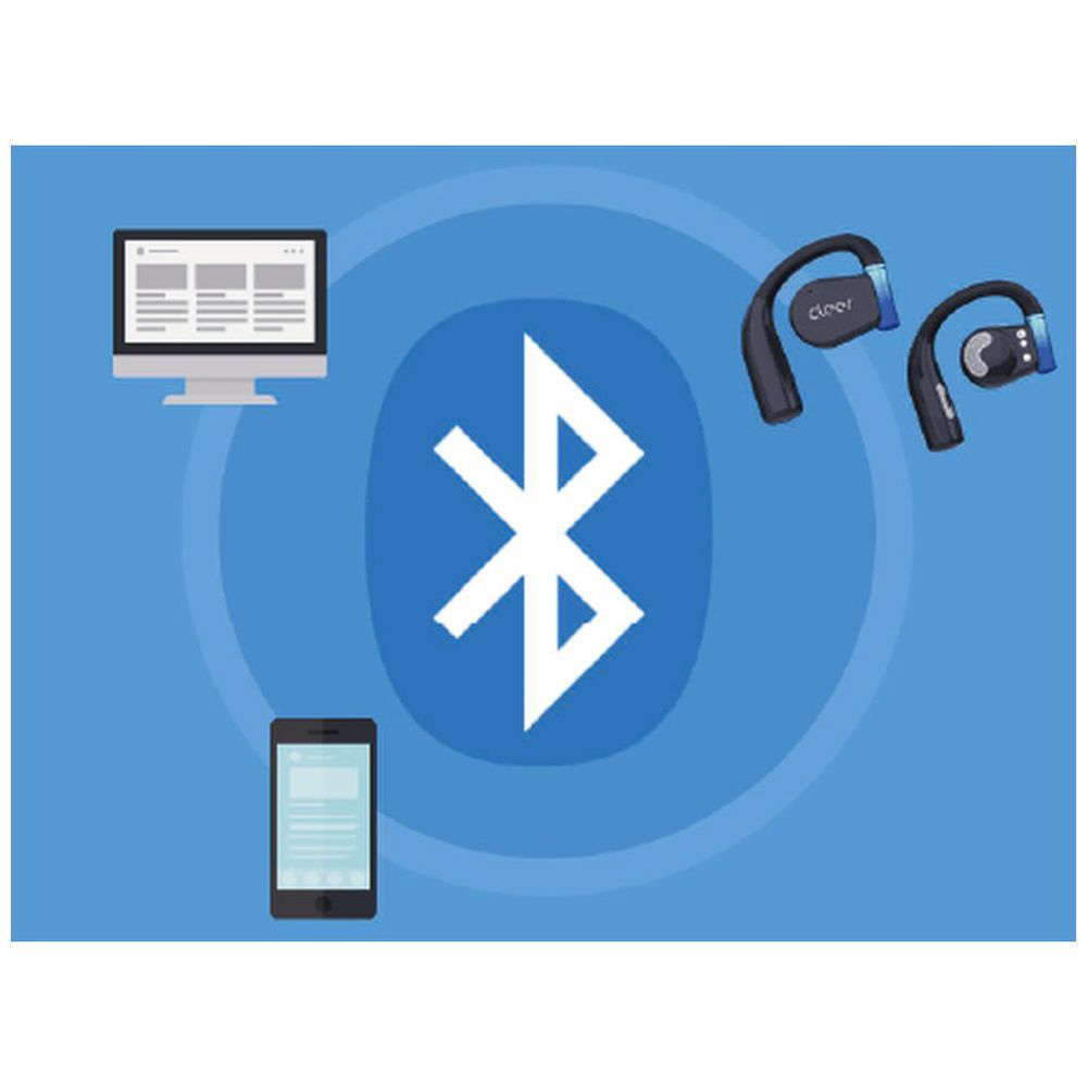 完全ワイヤレスイヤホン ARC3 Max Black&Blue CLR-ARC3X-BL