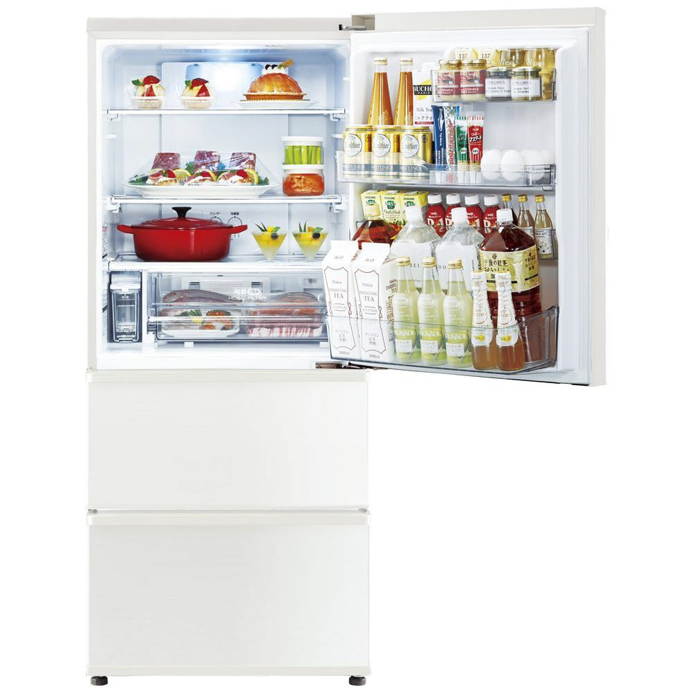 【基本設置料金セット】 AQR-SV27HBK-W 冷蔵庫 アンティークホワイト [3ドア /右開きタイプ /272L]