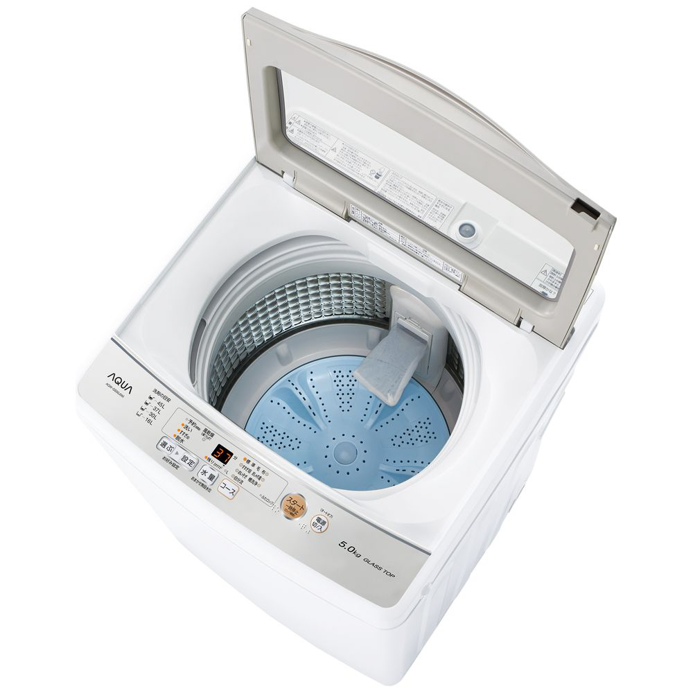 全自動洗濯機 GSシリーズ ホワイト AQW-GS50J-W ［洗濯5.0kg /簡易乾燥(送風機能) /上開き］｜の通販はソフマップ[sofmap]