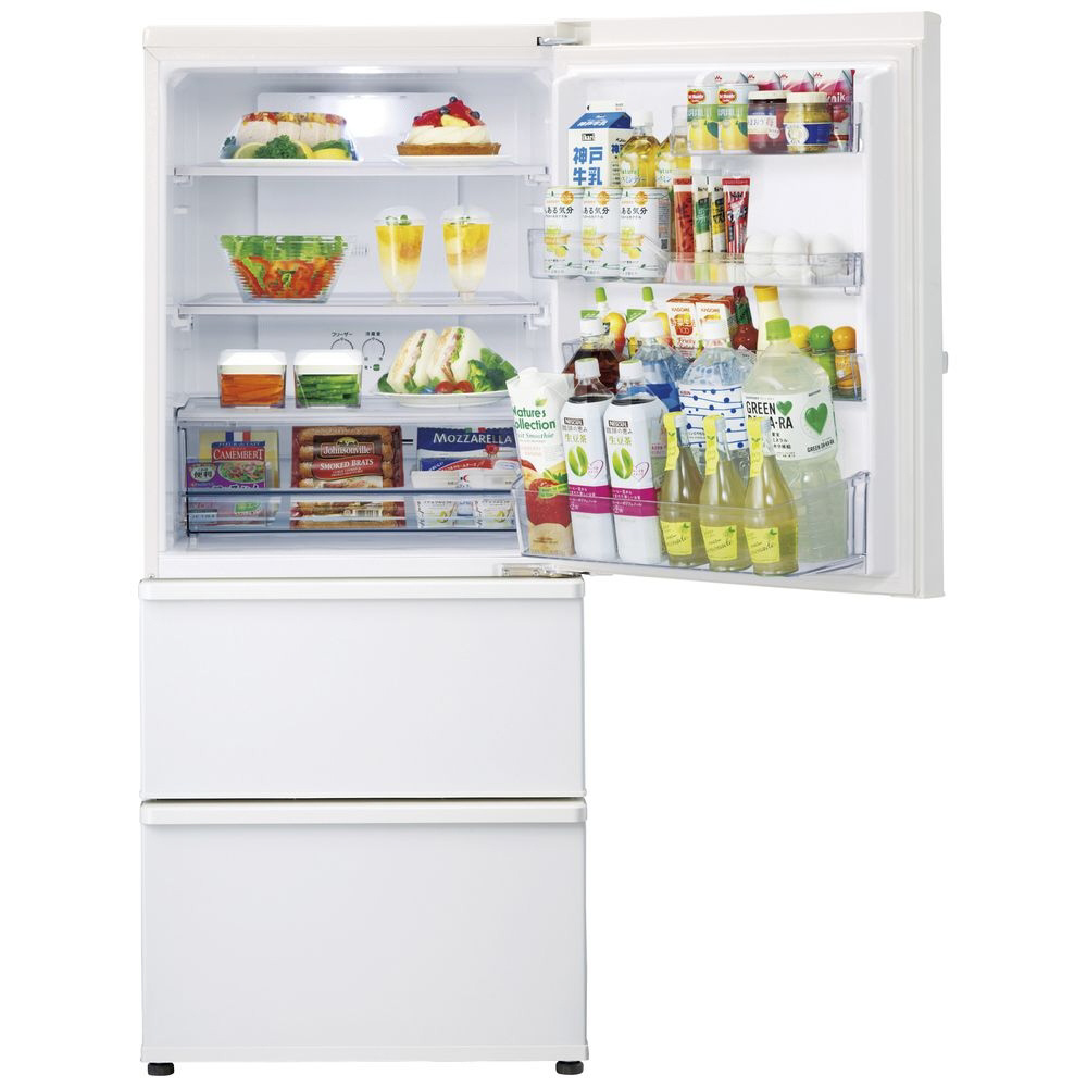 未使用 アクア 3ドア冷凍冷蔵庫 AQR-27M 21年製 白 - 冷蔵庫