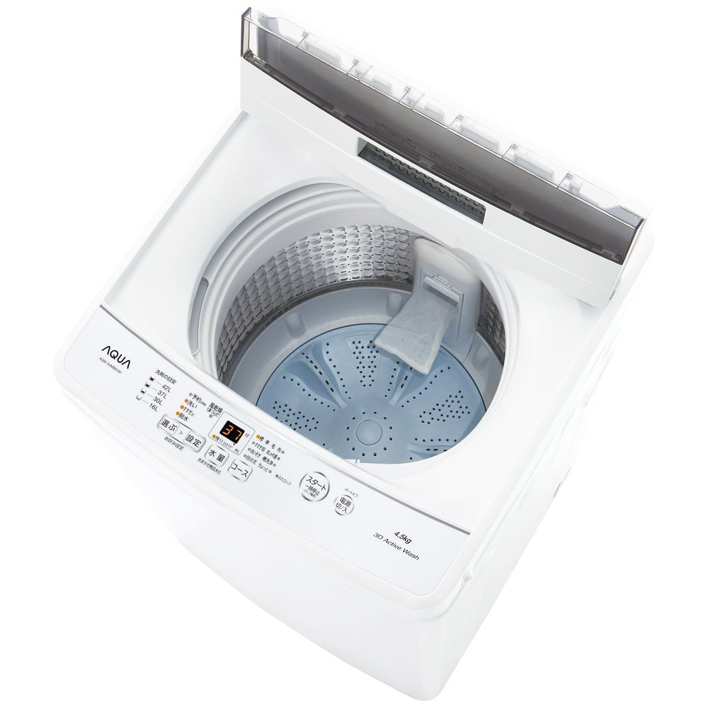 生活家電 洗濯機 全自動洗濯機 ホワイト AQW-S4MBK-W ［洗濯4.5kg /簡易乾燥(送風機能 