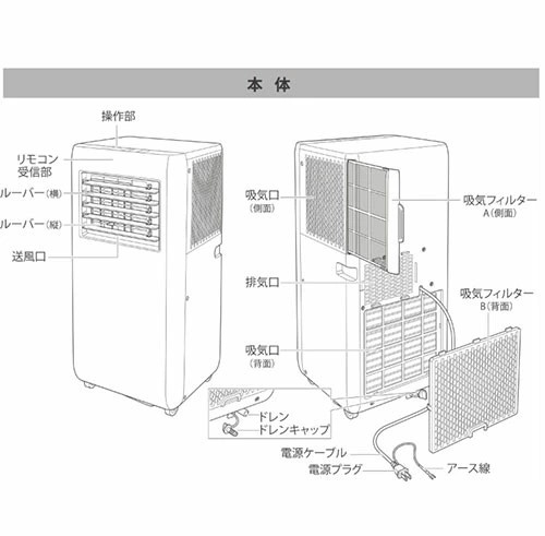 ポータブルスポットクーラー グレージュ HDL-9701 ［100V］【外箱不