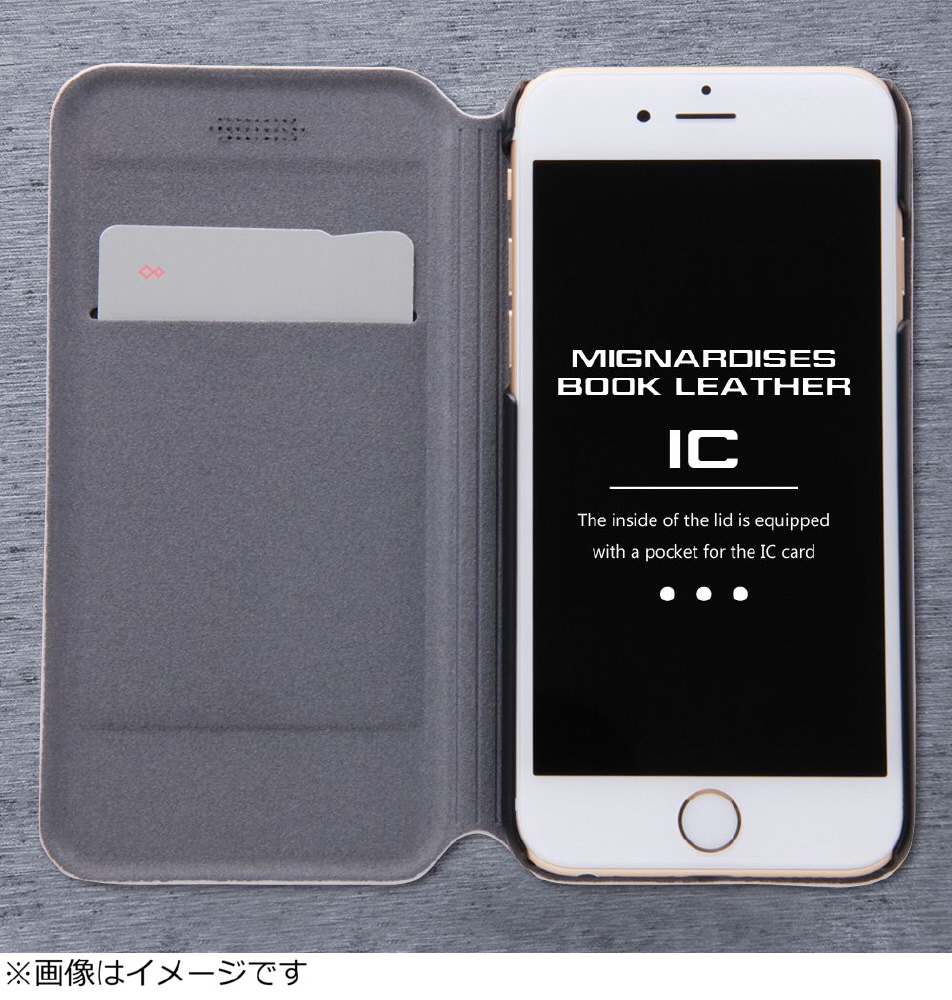 【在庫限り】 iPhone 6s／6用　ミニアルディーズ ブックレザーケース 合皮　ダークネイビー　RT-JP9LC3/DN_3