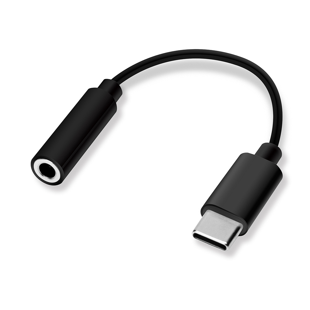 3.5mmイヤホン変換アダプタ for USB Type-C Premium Style ブラック PG-35CCN01BK