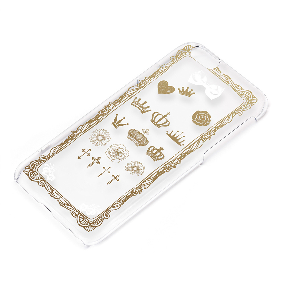 iPhone 6用 and Design クリアハードケース 金箔／アンティーク金額縁