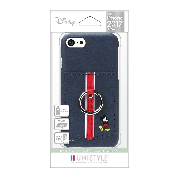 Iphone 8 ディズニーハードケース ポケット リング付き ミッキーマウス ネイビー Pg Dcs338mky Iphone8ケース の通販はソフマップ Sofmap