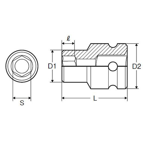 P8-13/16 1インチインパクトレンチ用ソケット 13/16インチ P813/16｜の