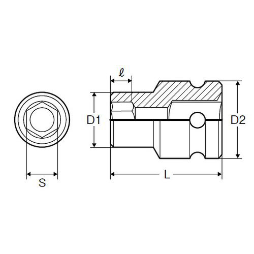 P10-63 1-1/4インチインパクトレンチ用ソケット 63mm